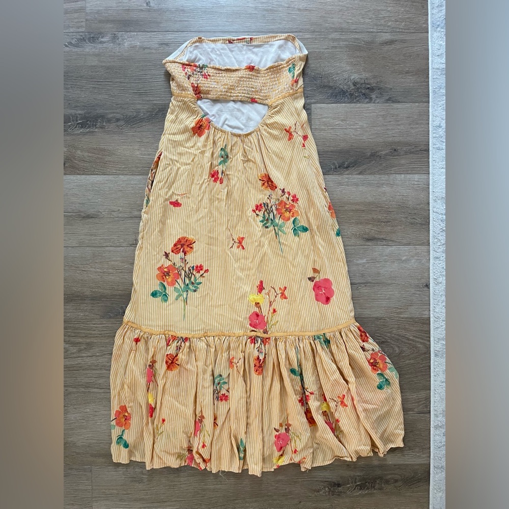 Free People Yellow Floral Midi Dress - Picture 4 of 5